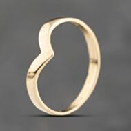 Pre-Owned 9ct Yellow Gold Plain Wishbone Ring 43111012