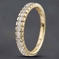 Pre-Owned 9ct Yellow Gold 0.50ct Brilliant Cut Diamond Half Eternity Ring 431202853