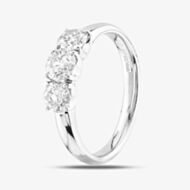 Pre-Owned Platinum 1.01ct Brilliant Cut Diamond Three Stone Ring 43121042