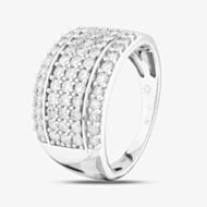 Pre-Owned 14ct White Gold 1.00ct Brilliant Cut Diamond Five Row Ring 43121043