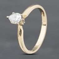 Pre-Owned 14ct Yellow Gold 0.35ct Pear Cut Diamond Solitaire Ring 43121079