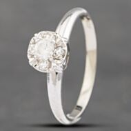 Pre-Owned 9ct White Gold 0.14ct Brilliant Cut Diamond Cluster Ring 43121094