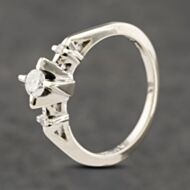 Pre-Owned 9ct White Gold 0.20ct Brilliant Cut Diamond Solitaire Ring 43121101