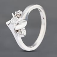 Pre-Owned 9ct White Gold 0.18ct Brilliant Cut Diamond Solitaire Ring 43121105
