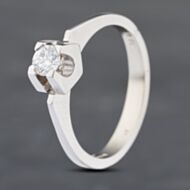 Pre-Owned 9ct White Gold 0.20ct Brilliant Cut Diamond Solitaire Ring 43121109