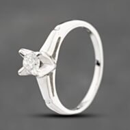 Pre-Owned 9ct White Gold 0.23ct Brilliant Cut Diamond Solitaire Ring 43121113