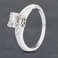 Pre-Owned 9ct White Gold 0.25ct Brilliant Cut Diamond Solitaire Ring 43121114