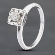 Pre-Owned 9ct White Gold 0.27ct Brilliant Cut Diamond Solitaire Ring 43121118