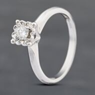 Pre-Owned 14ct White Gold 0.16ct Brilliant Cut Diamond Solitaire Ring 43121127