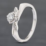 Pre-Owned 14ct White Gold 0.20ct Brilliant Cut Diamond Solitaire Ring 43121130
