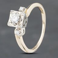 Pre-Owned 14ct Yellow Gold 0.25ct Brilliant Cut Diamond Solitaire Ring 43121138