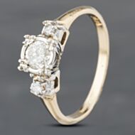 Pre-Owned 9ct Yellow Gold 0.33ct Brilliant Cut Diamond Solitaire Ring 43121139