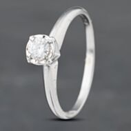Pre-Owned 9ct White Gold 0.27ct Brilliant Cut Diamond Solitaire Ring 43121140