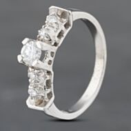 Pre-Owned 18ct White Gold 0.29ct Brilliant Cut Diamond Solitaire Ring 43121158