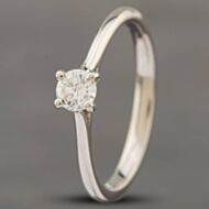Pre-Owned Platinum 0.26ct Brilliant Cut Diamond Solitaire Ring 43121174