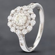 Pre-Owned Platinum 1.12ct Brilliant Cut Diamond Round Cluster Ring 43121190