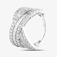 Pre-Owned 9ct White Gold 2.00ct Diamond Crossover Ring 43121207