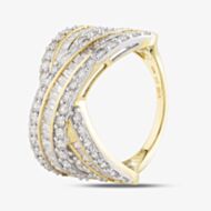 Pre-Owned 9ct White Gold 2.00ct Diamond Crossover Ring 43121208
