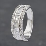 Pre-Owned 14ct White Gold 1.00ct Diamond Band Ring 43121209
