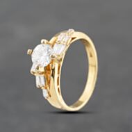Pre-Owned 18ct Yellow Gold 0.65ct Brilliant Cut Diamond Shoulder Set Solitaire Ring 43121226