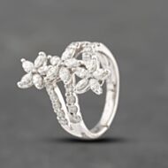 Pre-Owned Platinum 1.50ct Diamond Fancy Triple Daisy Cluster Ring 43121235