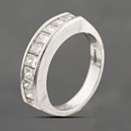 Pre-Owned Platinum 1.05ct Princess Cut Diamond Channel Set Half Eternity Ring 43121243