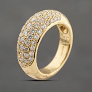 Pre-Owned 18ct Yellow Gold 1.01ct Brilliant Cut Diamond Graduated Five Row Ring 43121245