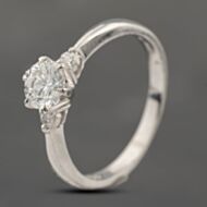 Pre-Owned Platinum 0.66ct Brilliant Cut Diamond Solitaire Ring 43121253
