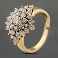 Pre-Owned 18ct Yellow Gold 2.03ct Brilliant Cut Diamond Multi Sone Cluster Ring 43121259