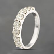 Pre-Owned Platinum 2.00ct Brilliant Cut Diamond Eight Stone Half Eternity Ring 43121269