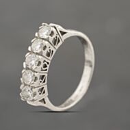 Pre-Owned Platinum 0.54ct Brilliant Cut Diamond Five Stone Ring 43121275