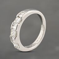 Pre-Owned Platinum 1.00ct Diamond Half Eternity Ring 43121287