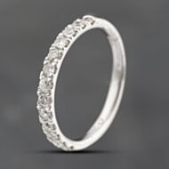 Pre-Owned 18ct White Gold 0.50ct Brilliant Cut Diamond Half Eternity Ring 43121311