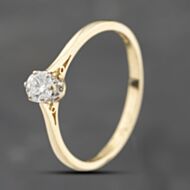 Pre-Owned 18ct Yellow Gold 0.30ct Brilliant Cut Diamond Solitaire Ring 43121313