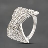 Pre-Owned 9ct White Gold 2.00ct Diamond 6 Row Crossover Ring 43121319