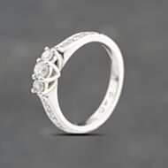 Pre-Owned 18ct White Gold 0.40ct Brilliant Cut Diamond Three Stone Ring 43121323