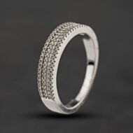 Pre-Owned 9ct White Gold 0.22ct Diamond Band Ring 43121349