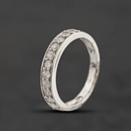 Pre-Owned 9ct White Gold Diamond Half Eternity Ring 43121354