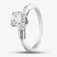 Pre-Owned 14ct White Gold 0.90ct Brilliant Cut Diamond Solitaire Ring 4312155222