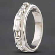Pre-Owned 14ct White Gold 0.50ct Baguette Cut Diamond Five Stone Ring 4312155223