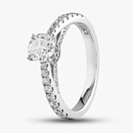 Pre-Owned 14ct White Gold 0.72ct Brilliant Cut Diamond Solitaire Ring 431215637