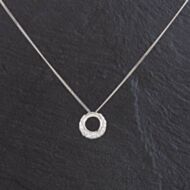 Pre-Owned Platinum Graduated Round Diamond Pendant 4314003