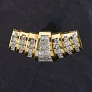 Pre-Owned 18ct Yellow Gold 3.50ct Princess Cut Diamond Multi-Row Slider Loose Pendant 4314043