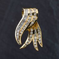 Pre-Owned 18ct Yellow Gold 1.90ct Diamond Baguette And Brilliant Cut Multi-Strand Loose Pendant 4314044