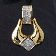 Pre-Owned 18ct Yellow Gold 1.80ct Princess Cut Diamond Fancy Loose Pendant 4314057