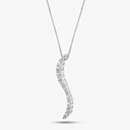 Pre-Owned 18ct White Gold 1.00ct Brilliant Cut Diamond Pendant & 18 Inch Box Chain 4314114