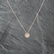 Pre-Owned 14ct Yellow Gold 0.55ct Brilliant Cut Diamond Cluster Pendant & 16 Inch Trace Chain 43141220