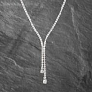 Pre-Owned 14ct White Gold 4.74ct Brilliant Cut Diamond Dropper 17 Inch Necklace 43141231
