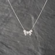 Pre-Owned Platinum 0.43ct Brilliant Cut Diamond Butterfly Set Pendant & 16 Inch Box Chain 43141241