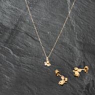 Pre-Owned Yellow Gold Rabbit Pendant & Earrings Jewellery Set 43141319